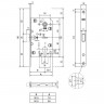 Корпус AGB (АГБ) замка магнит. под цил. MEDIANA POLARIS B06103.50.34.567 с отв. планк B02402.05 (мат хр)