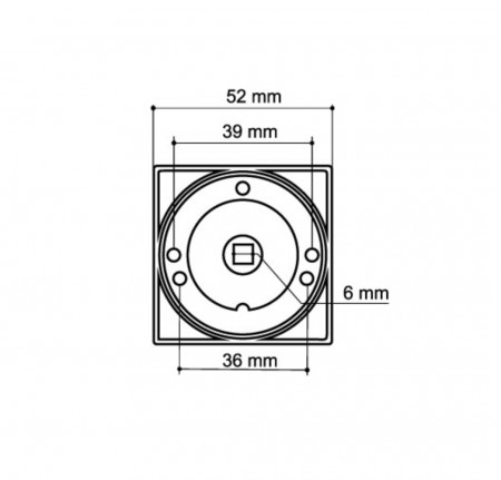 Ручка Armadillo (Армадилло) поворотная BK6.K.SQ52 (BK6/SQ) MWSC-33 итальянский тисненый