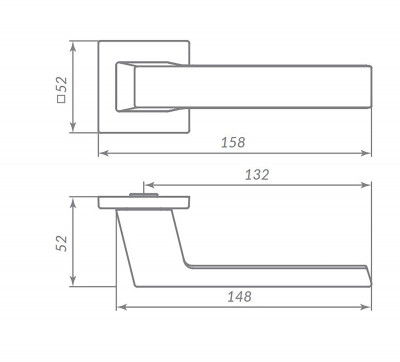 Ручка Punto (Пунто) раздельная K.ARC.Q52.DIPLOMAT BL-24 черный