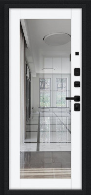 Флэш МФ/SBlack Букле черное/White Silk