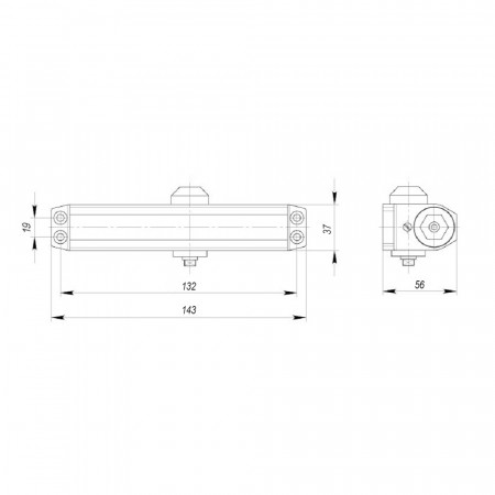 Доводчик Ajax (Аякс) дверной DCTR15-60 hold open WH белый