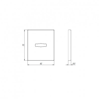 Накладка Armadillo (Армадилло) на сувальдный замок ESC.S-auto.USS/K (PS Protector/USS) BPVD вороненый никель