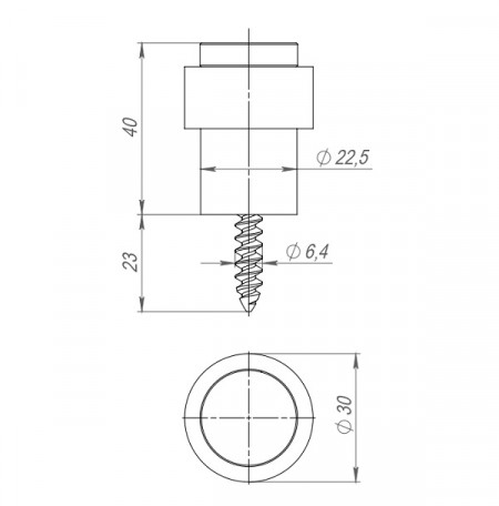 Упор Fuaro (Фуаро) дверной напольный STOPPER/14 (DS-14 ) BL-24 черный