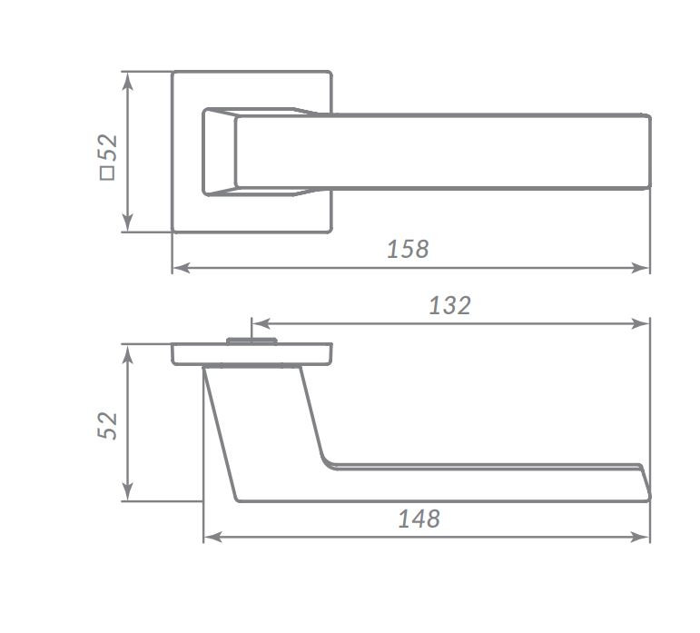 Ручка Punto (Пунто) раздельная K.ARC.Q52.DIPLOMAT SSG-39 сатин.золото