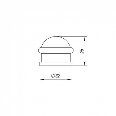 Упор Punto (Пунто) дверной напольный DFIX/F26 (DS PF-26) CP-8 хром