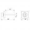 Ручка Armadillo (Армадилло) поворотная BKW8.K.SQ52 (BKW8/SQ) SN-3 матовый никель