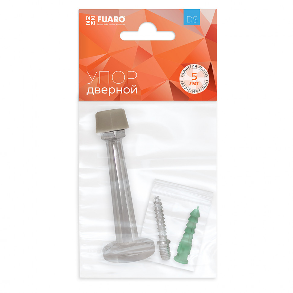 Упор Fuaro (Фуаро) дверной настенный STOPPER/15 (DS-15) CP-8 хром