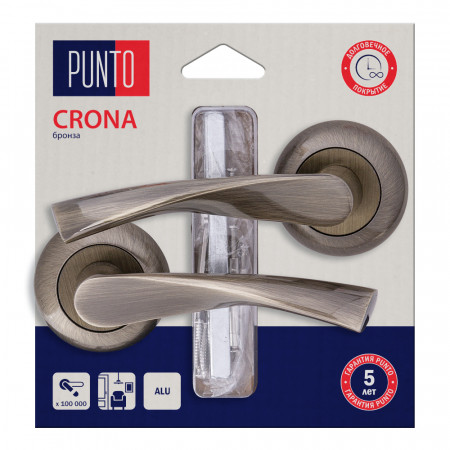Ручка Punto (Пунто) раздельная LM/A R.TL54.CRONA/HD ABG-6 бронза