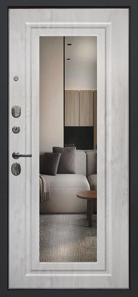 Стальная дверь "Гермес NEW" с зеркалом "Elit"