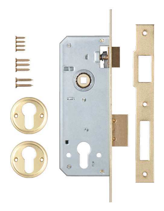 Корпус Kale kilit (Кале килит) врезного замка с защёлкой 152/R (35 mm) w/b (латунь)