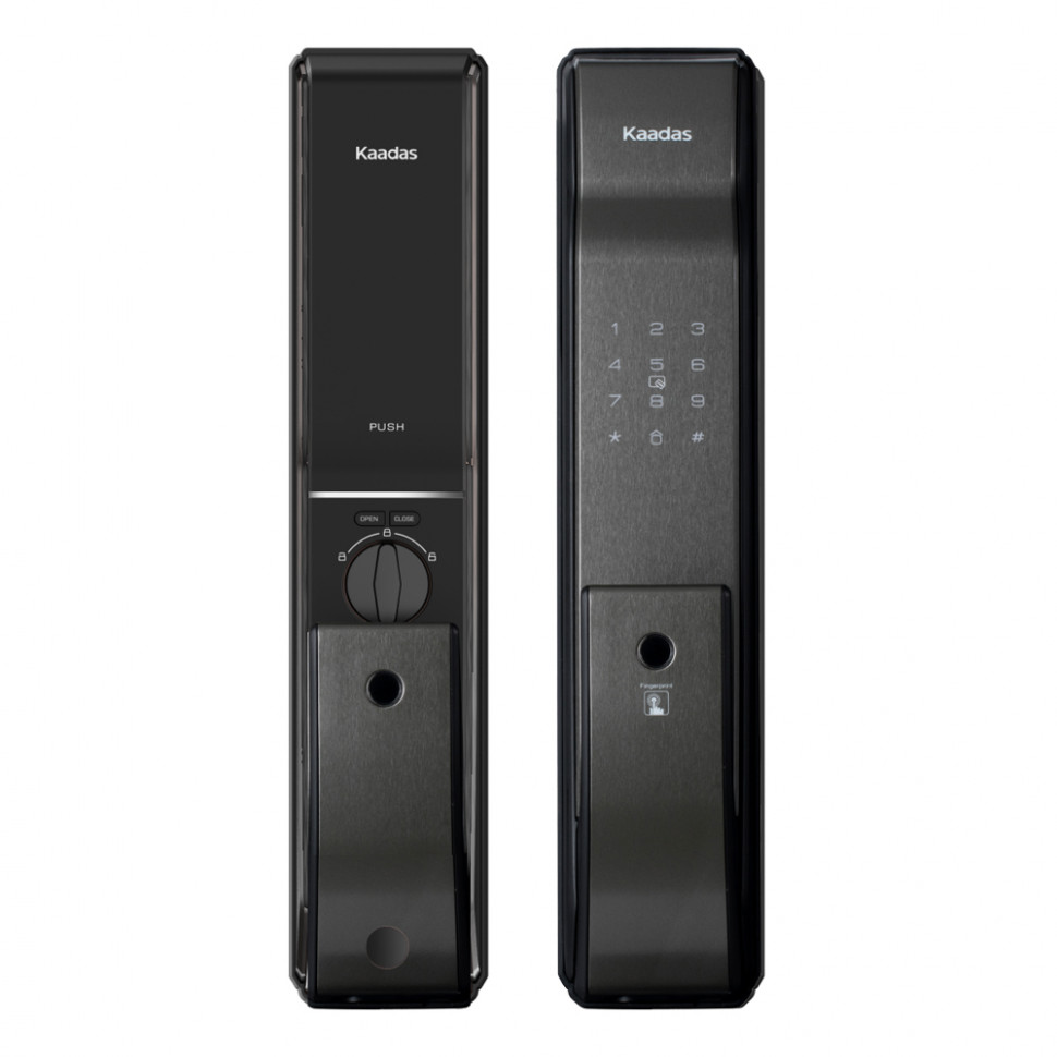 Замок врезной электронный Kaadas K9-5W с отпечатком пальца, со встроенным модулем WIFI, черный