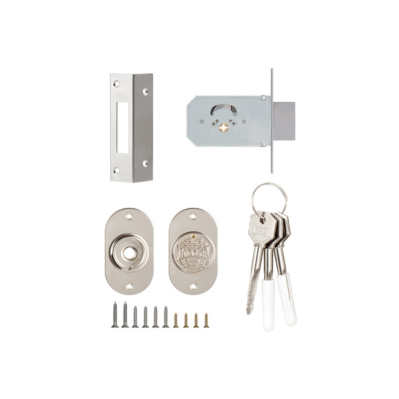 Замок Kale kilit (Кале килит) врезной крестообразный 156/F (45 mm), 3 кл.