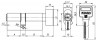 Цилиндровый Fuaro (Фуаро) механизм (R602/80) R6002Knob80(35+10+35) CP хром 5Key с вертушкой