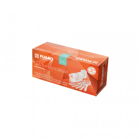 Цилиндровый Fuaro (Фуаро) механизм (R602/80) R6002Knob80(35+10+35) CP хром 5Key с вертушкой