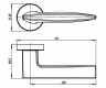Ручка Armadillo (Армадилло) раздельная R.URB52.SQUID (SQUID URB9) MWSC-33 итальянский тисненый
