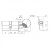 Цилиндровый Punto (Пунто) механизм Z3002Knob60(25+10+25) с вертушкой CP хром