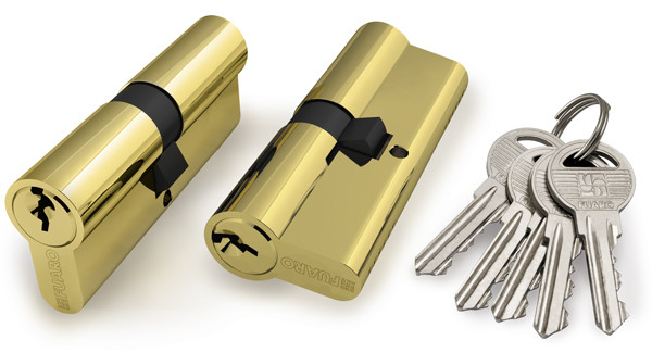 Цилиндровый Fuaro (Фуаро) механизм (100 ZA/70) 1000ZAKey70(30+10+30) PB латунь 5Key