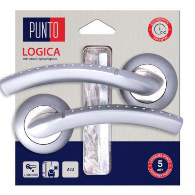 Ручка Punto (Пунто) раздельная LM/A R.TL54.LOGICA/HD SC/CP-16 матовый хром/хром