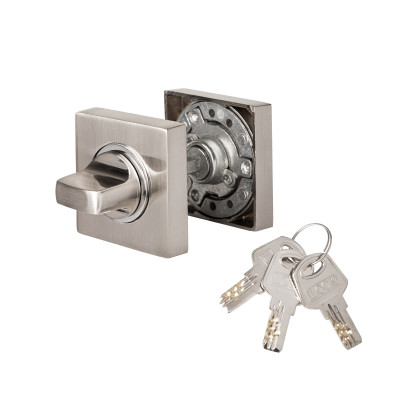 Ручка поворотная Ajax (Аякс) с фиксацией ключом BK6.FIX.JK SN-3 мат.никель