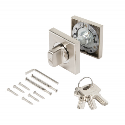 Ручка поворотная Ajax (Аякс) с фиксацией ключом BK6.FIX.JK SN-3 мат.никель