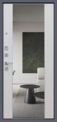 Стальная дверь "Дуэт" с зеркалом