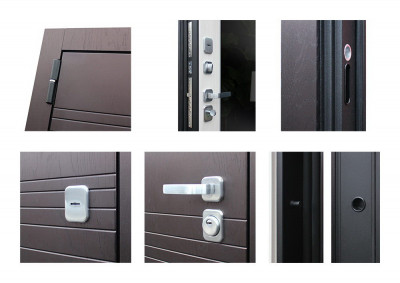 Стальная дверь "Дуэт" с зеркалом