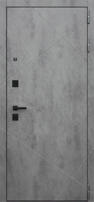Стальная дверь "Дуэт Б" с зеркалом
