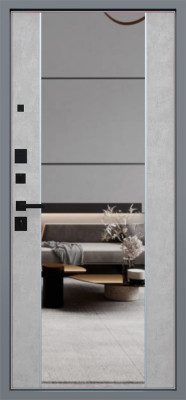 Стальная дверь "Дуэт Б" с зеркалом