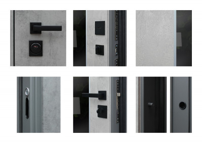 Стальная дверь "Дуэт Б" с зеркалом