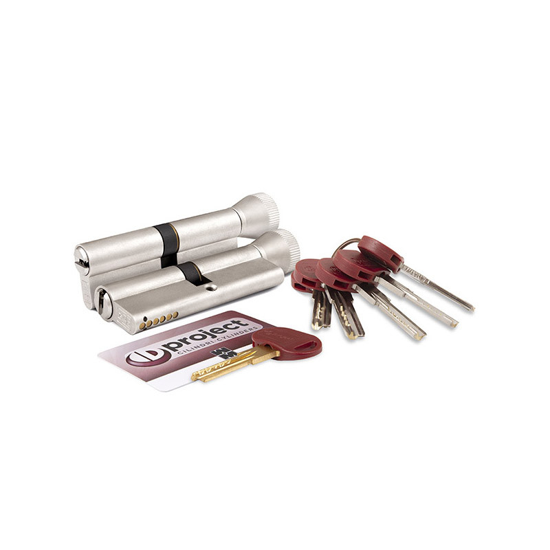 Цилиндровый механизм Mottura (Моттура) с вертушкой DPC1F4141 S3 (82 мм/36+10+36) САТИН.НИКЕЛЬ, 5+1 кл.