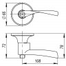 Ручка Ajax (Аякс) защелка DK610 BL-ET (6010 BL-E) (кл./фик.) черный