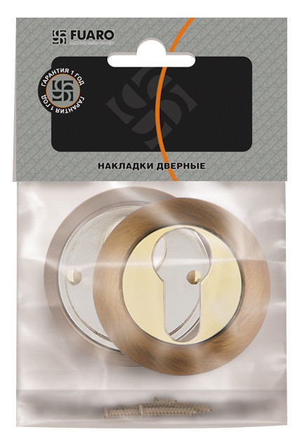 Накладка Fuaro (Фуаро) под цилиндр ET.R.RM54 (ET RM) SN/CP-3 матовый никель/хром