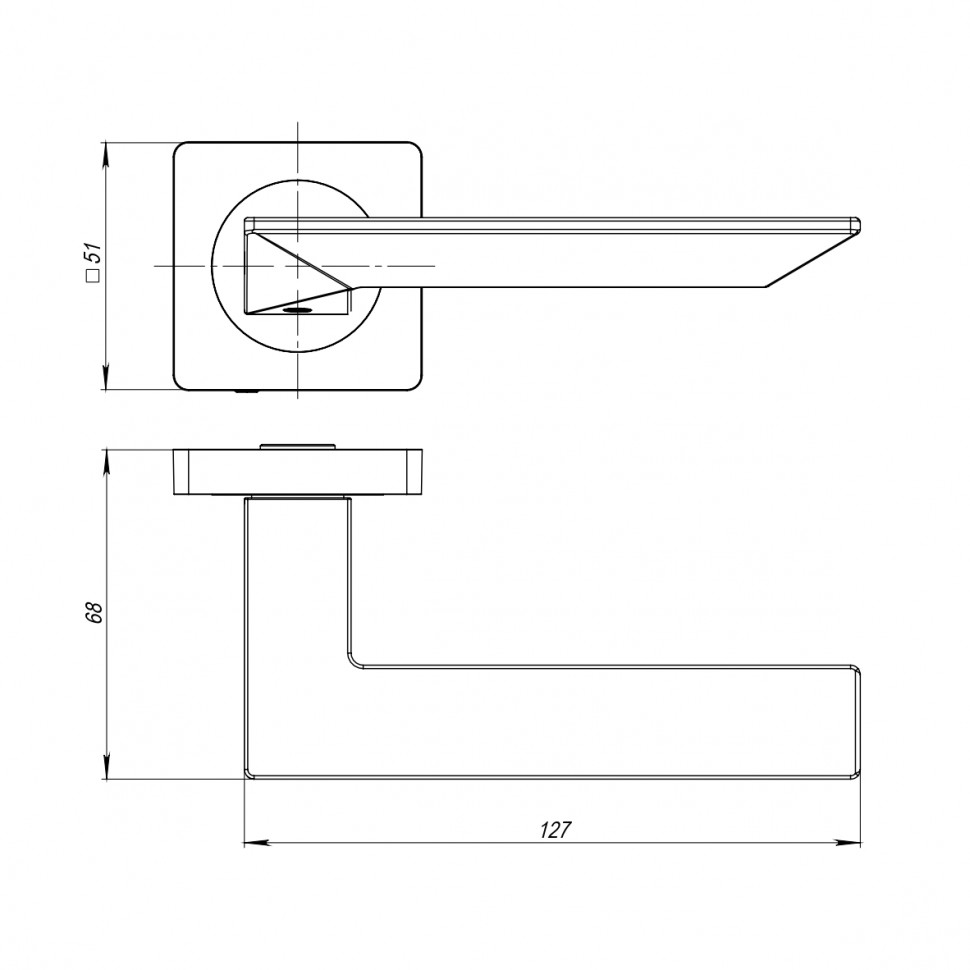Ручка Ajax (Аякс) раздельная K.JK51.ULTRA (ULTRA JK) SN/CP-3 матовый никель/хром