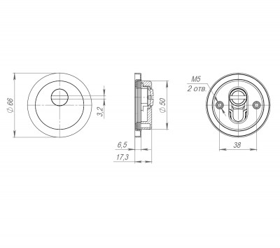 Накладка Fuaro (Фуаро) DEF.RLR/R-EXT.6617 SSG-39 сатинированное золото