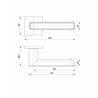 Ручка Punto (Пунто) раздельная K.ARC.Q52.MARS CP/WH-19 хром/белый