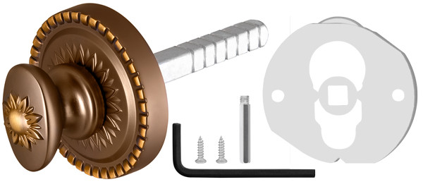 Ручка Armadillo (Армадилло) поворотная BKW8.R.CL55 (BKW8/CL) BB-17 коричневая бронза