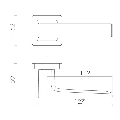 Ручка Fuaro (Фуаро) раздельная K.XM52.DENVER (DENVER XM) SSC/CP-16 сатинированный хром/хром