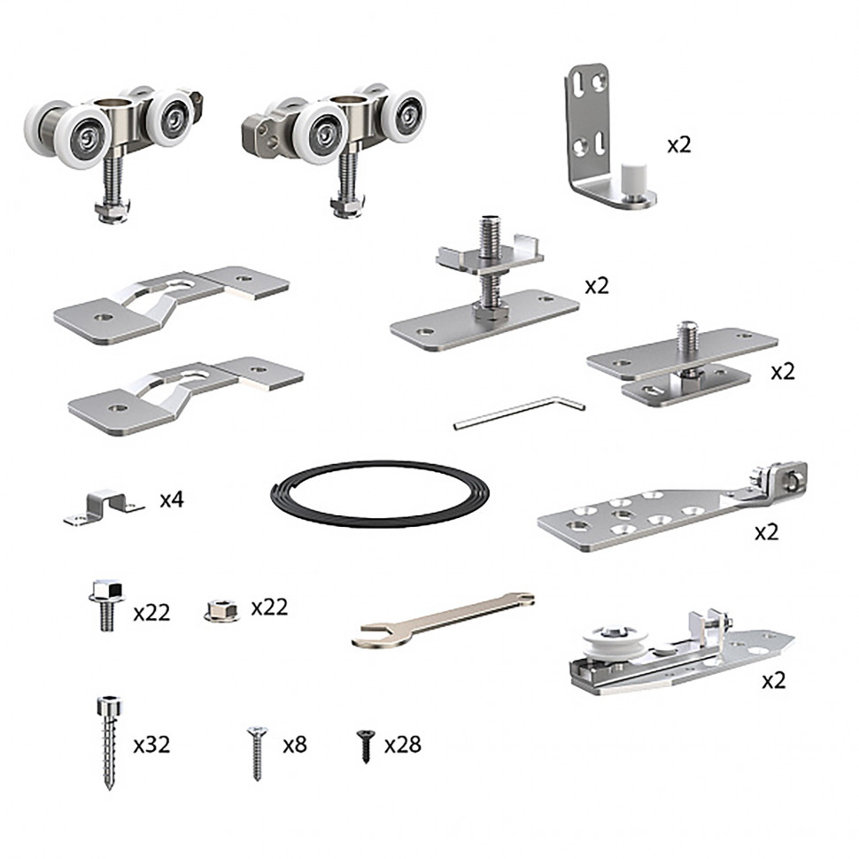 Комплект Armadillo (Армадилло) для профильных телескопических дверей SLD.Comfort-PRO.SET5.PROF telescope/80