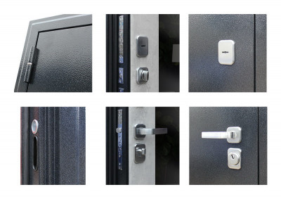 Стальная дверь "Спартак Б" с зеркалом