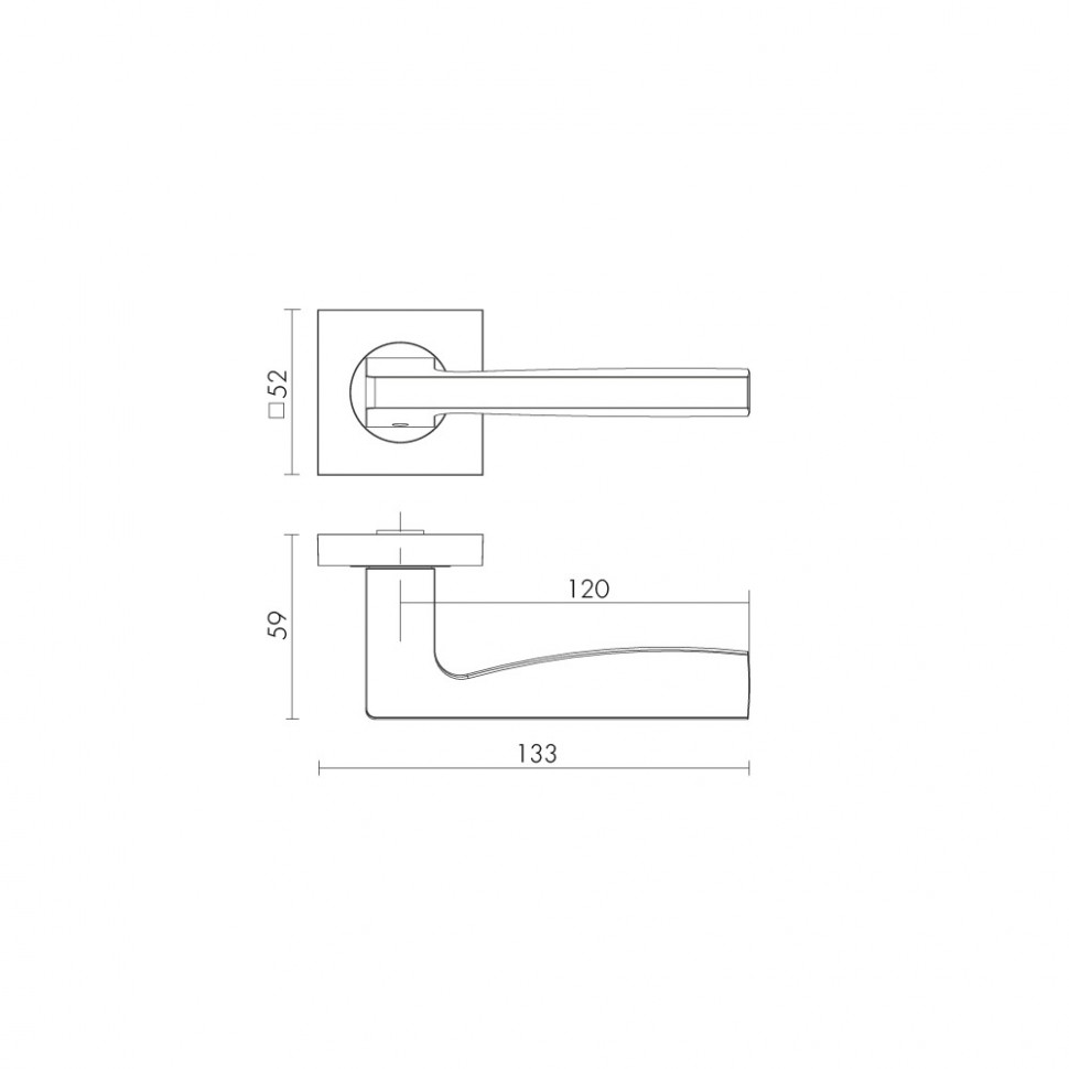 Ручка Fuaro (Фуаро) раздельная K.KM52.ROCK (ROCK KM) GR-23 графит