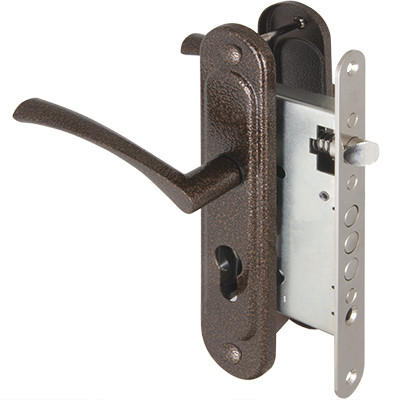 Корпус Ajax (Аякс) врезного замка с ручками на планке KIT А5-3155/3 W/B