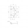 Петля Fuaro (Фуаро) универсальная без врезки IN4300W BL (300-2BB 100x2) (чёрный)