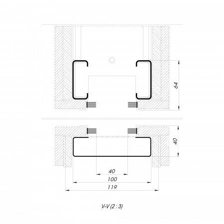 Комплект Armadillo (Армадилло) для обрамления пенала SLD.Comfort-PENAL frame 900/2300 BL