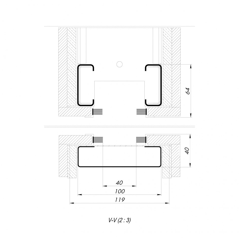 Комплект Armadillo (Армадилло) для обрамления пенала SLD.Comfort-PENAL frame 900/2300 BL