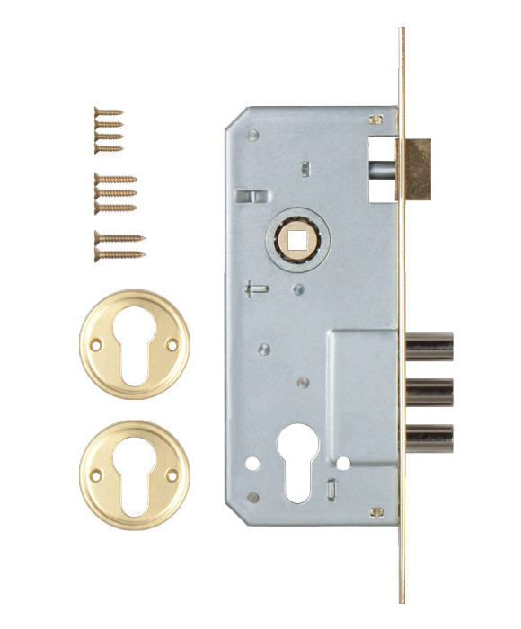 Корпус Kale kilit (Кале килит) врезного замка с защёлкой 152/3MR (45 mm) w/b (латунь)