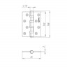 Петля Armadillo (Армадилло) универсальная IN4500UC-BL MWSC-33 102x76x3 INOX304 итальянский тисненый БЛИСТЕР