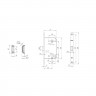 Корпус Fuaro (Фуаро) врезного замка MAGNM85C-50 (M85C-50) BL черный