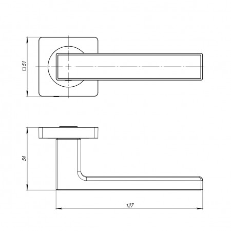 Ручка Ajax (Аякс) раздельная K.JK51.OPTIMA plus (OPTIMA plus JK) BL/GR-24 черный/графит