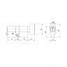 Цилиндровый Ajax (Аякс) механизм (AX102/60) AX1002Knob60 (25+10+25)/HD CP хром 4Key с вертушкой