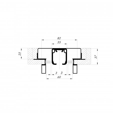 Комплект Armadillo (Армадилло) для обрамления пенала SLD.Comfort-PENAL frame AL